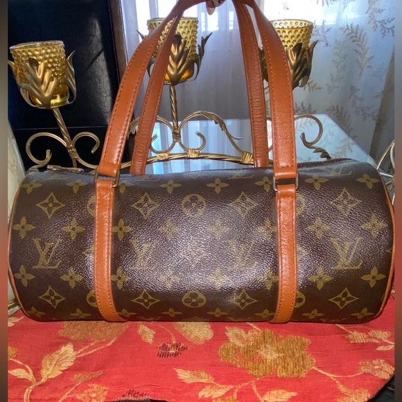 💯AUTHENTIC VINTAGE LOUIS VUITTON BROWN CANVAS MONOGRAM PAPILLON 30 SHOULDER BAG - Picture 1 of 15